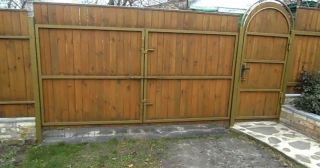 Купить распашные ворота деревянные Искитим, цена от 2798 руб.